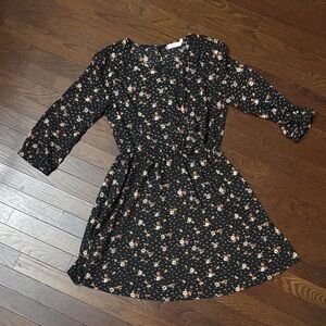 Floral Black women’s dress